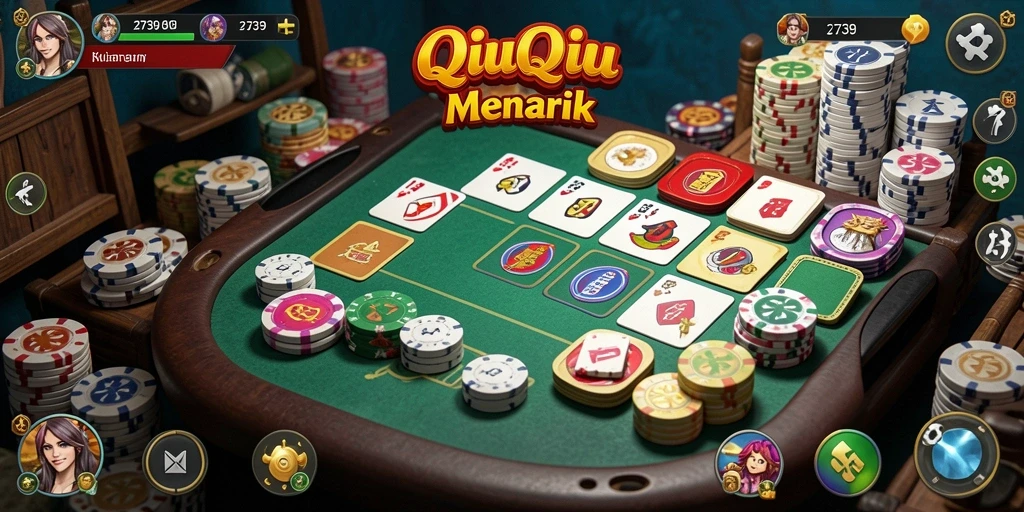 Screenshot utama 2739 menampilkan aksi seru permainan QiuQiu.