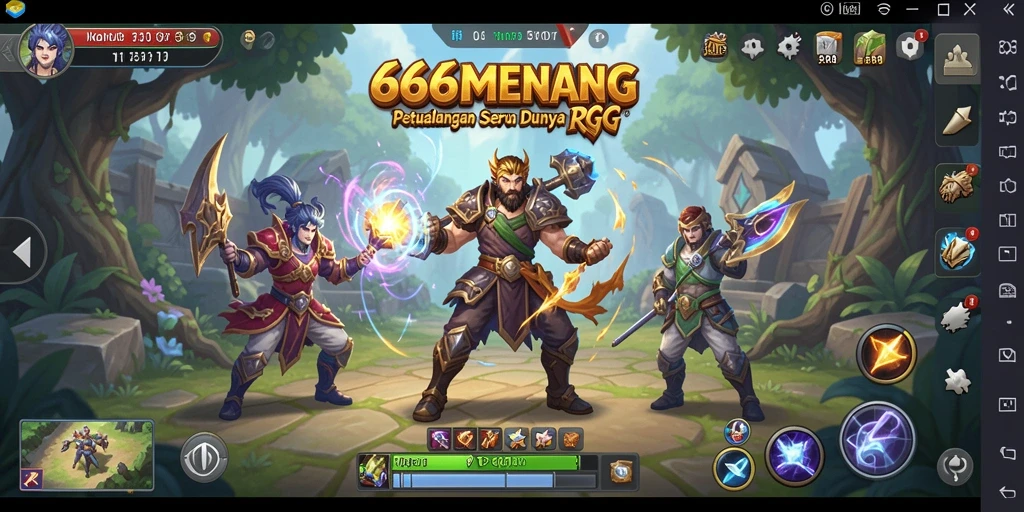 Tampilan gameplay RPG seru di 666MENANG.