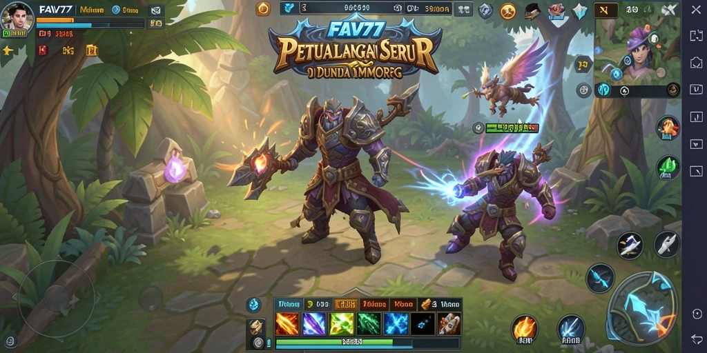 Tampilan gameplay FAV77 yang memukau dengan aksi seru di dunia MMORPG.
