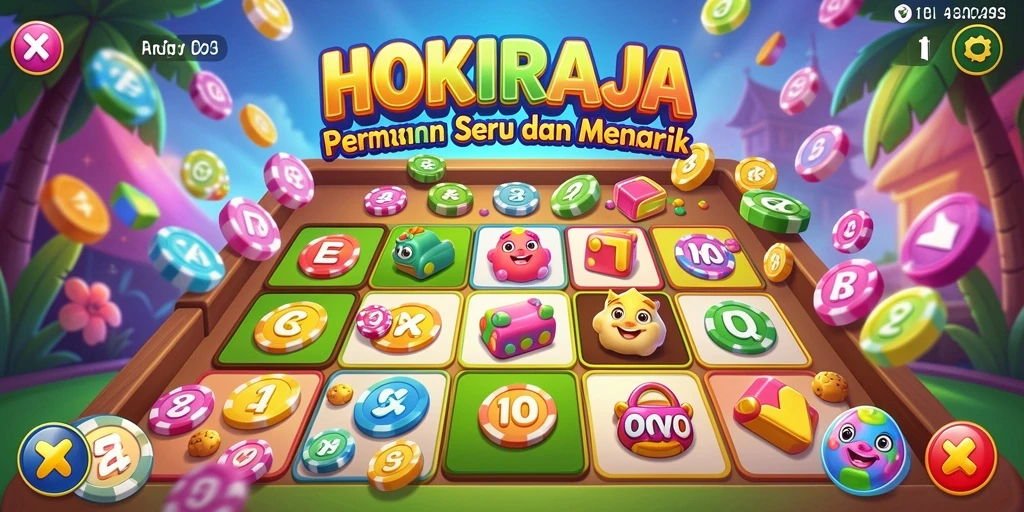 Tampilan gameplay menarik di HOKIRAJA dengan berbagai tema Bingo.