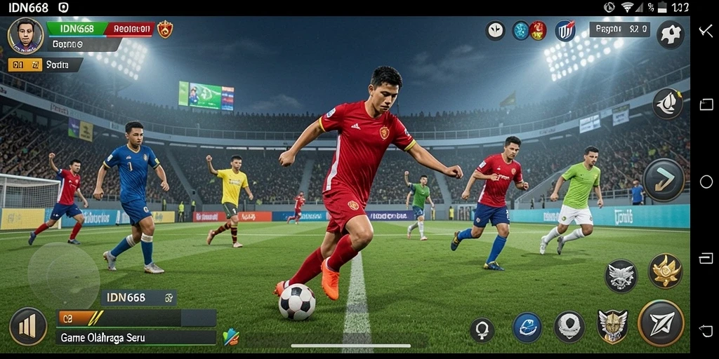 Tampilan gameplay seru dari game olahraga IDN668.