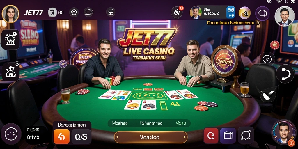 Tampilan gameplay JET77 yang mengesankan dan menarik dalam Live Casino.