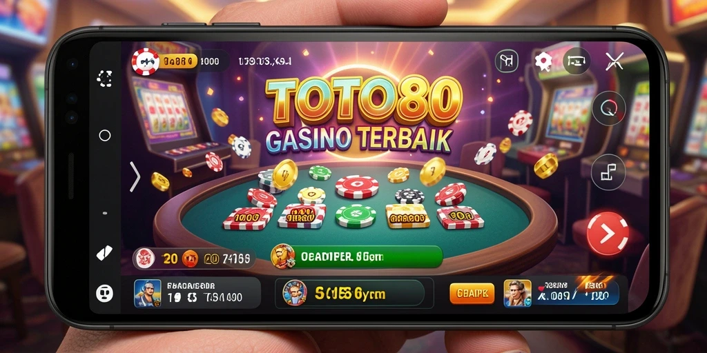 Screenshot gameplay TOTO80 menampilkan suasana Kasino yang seru.